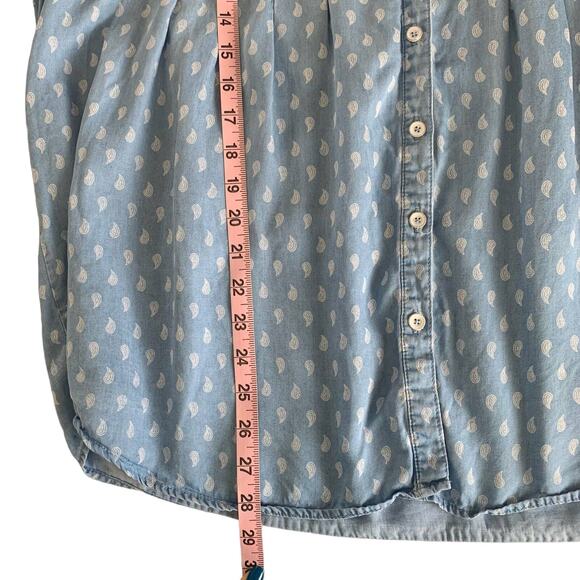 Via Penny Lane Reworked Apparel | The Beatles Graphic Chambray Button Down Shirt - Picture 5 of 10